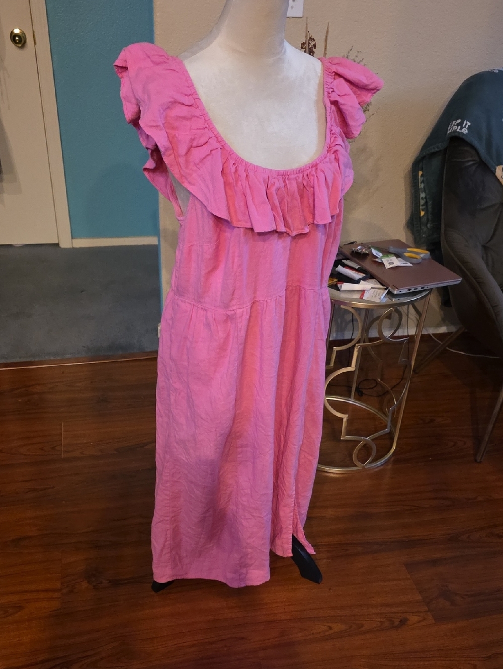 Ava & Viv Pink Textured Tank Top